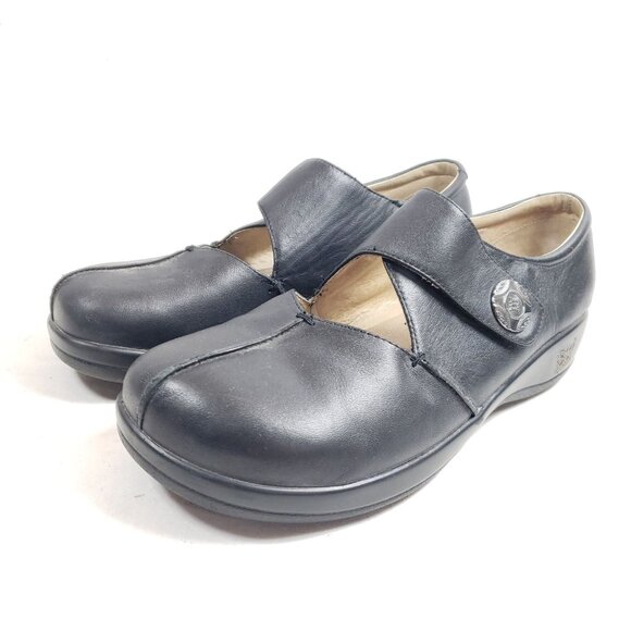 Alegria Women's Size 8 Kaitlyn Mary Jane Professional Shoes Black Leather - Picture 2 of 9